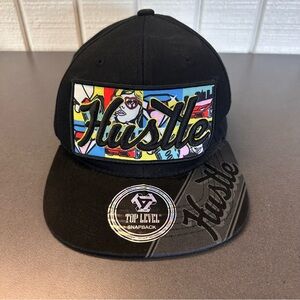 Black Hustle Men’s Snapback Trucker Hat OSFM Brand New w/ Sticker READ